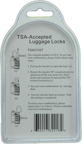 Замок кодовый "New York XPress TSA-Approved"